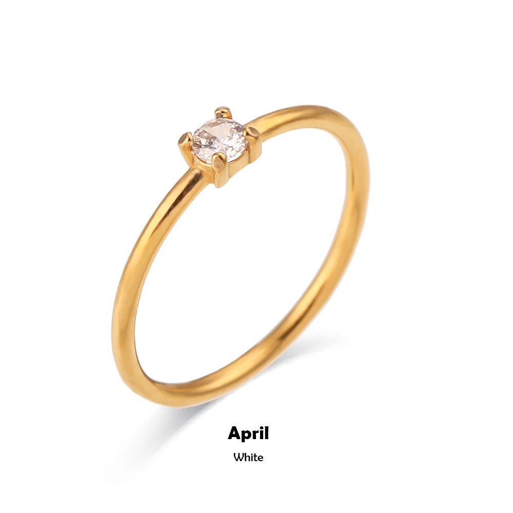 Gold Zodiac Birthstone Ring