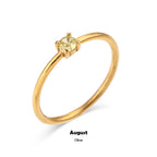Gold Zodiac Birthstone Ring