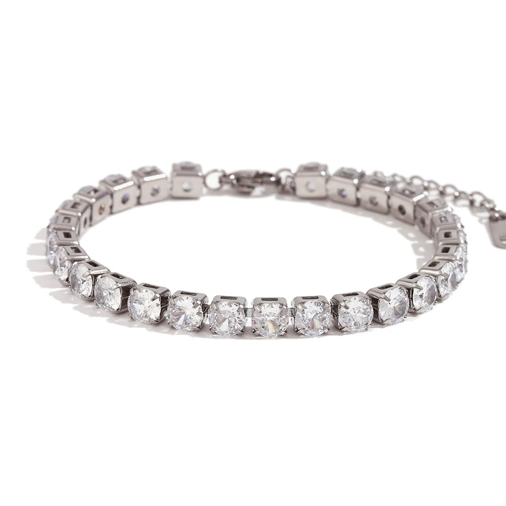 Elegant Zircon Charm Bracelet