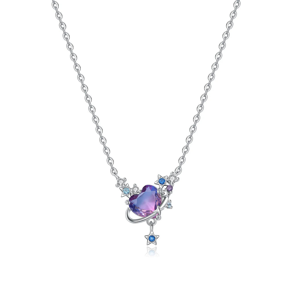 Trèfle Heart Necklace in Sterling Silver 92