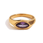 Colorful Zircon Eye Ring
