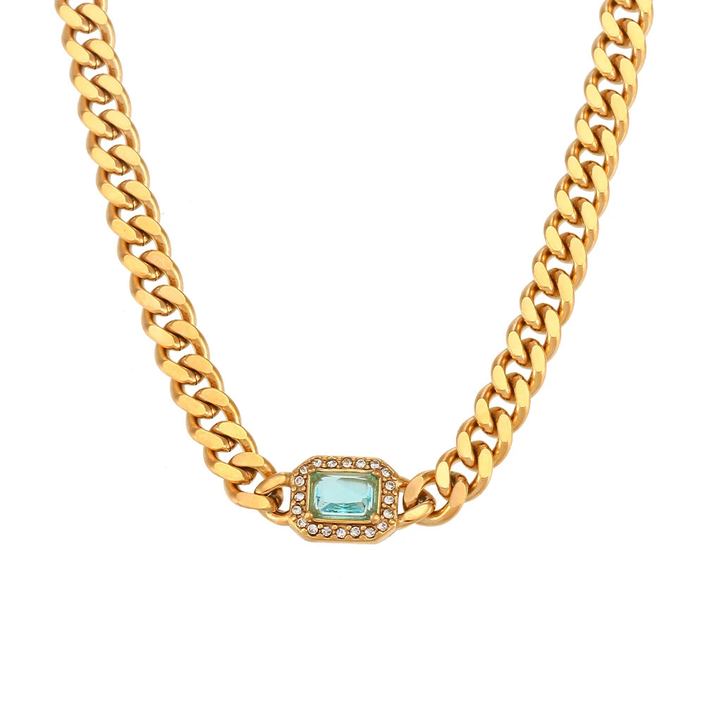 Elegant Zirconia Cuban Set