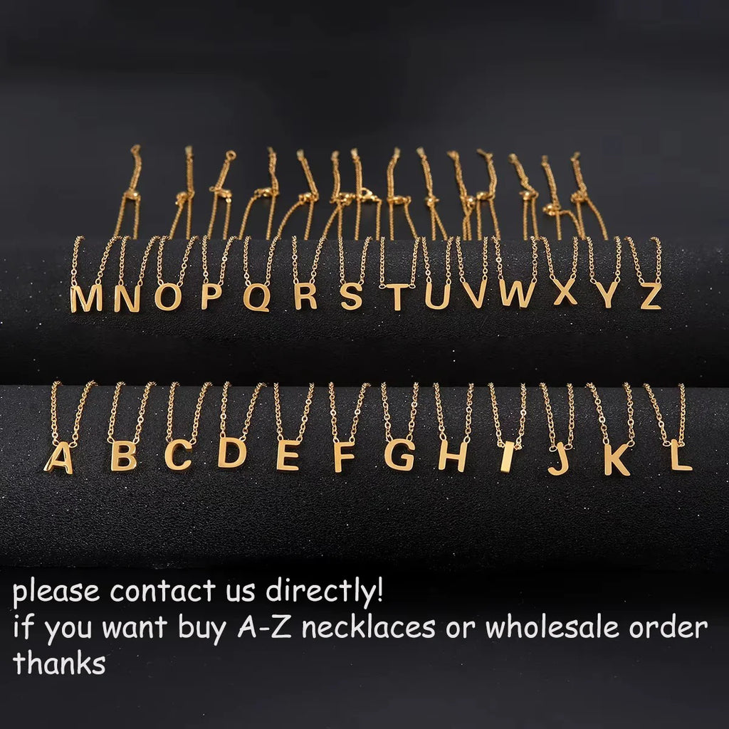 Personalized Gold Initial Necklace.