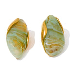 18k Gold Plated Stainless Steel Ring with Resin Detail