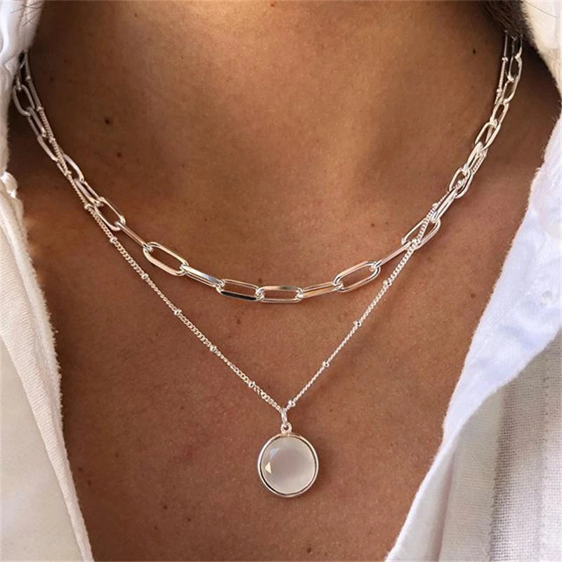 Layered Pendant Necklace Collection