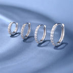 Luna Moissanite Hoop Earrings