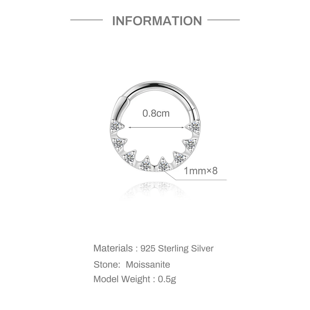 Luna Moissanite Hoop Earrings