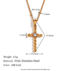 Elegant Zircon Cross Pendant Necklace