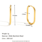 Elegant U-Shape Hoop Earrings