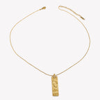 E.B.belle 18k Gold Plated Rectangle Shape 12 Constellation Pendant Necklace Stainless Steel Waterproof Fashion Women's Jewelry