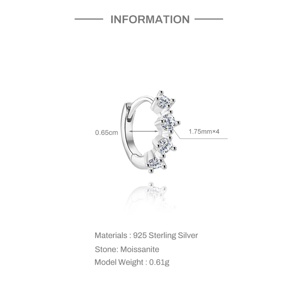 Luna Moissanite Hoop Earrings