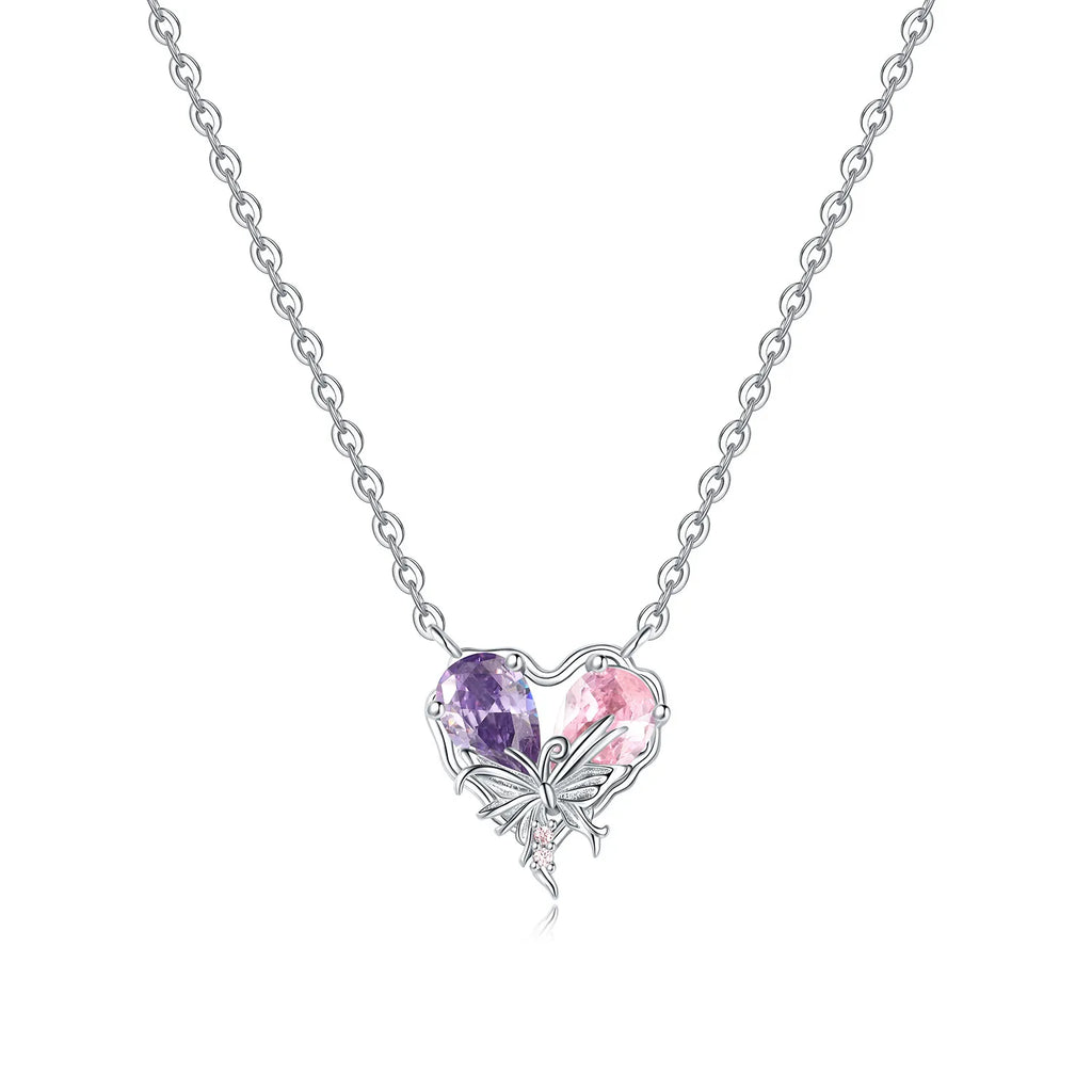 Trèfle Heart Necklace in Sterling Silver 92