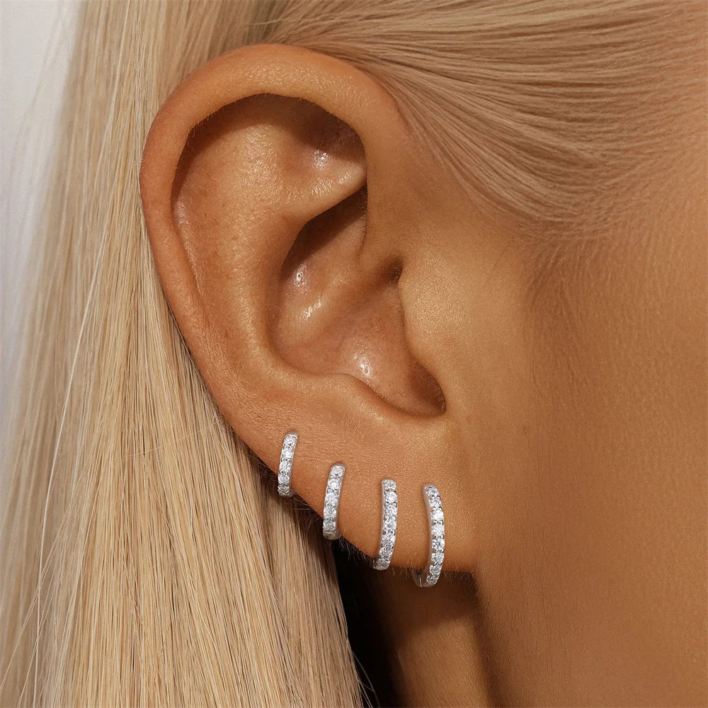 Luna Moissanite Hoop Earrings